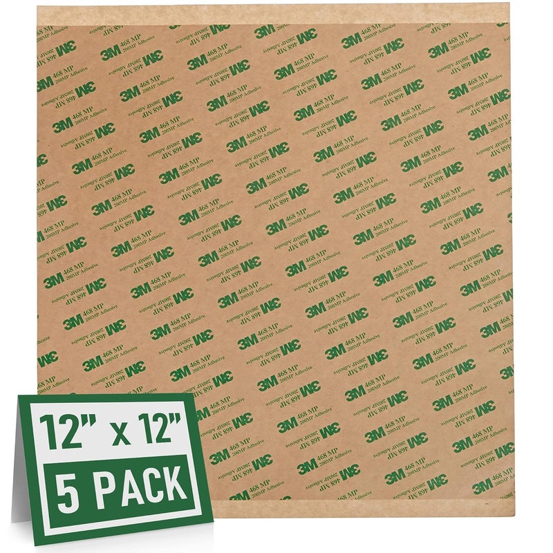 WEUPE Adhesive Transfer Tape, Double Sided Transfer Sheet, 468MP, 12inch x 12inch (5-Pack) - Image 1
